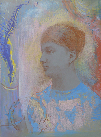 Odilon Redon, Head of a Young Woman. Photo: Harvard Art Museums/Fogg Museum, Bequest of Grenville L. Winthrop.