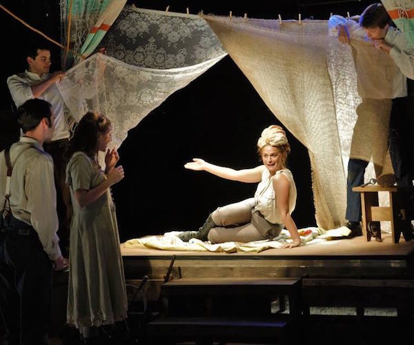 A scene from "From the Sea, To Somewhere Else," staged by  at the Boston Center for the Arts.