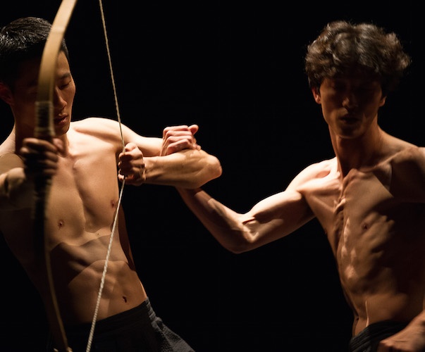 Jae-woo Jung and Cheol-in Jeong of Bereishit Dance Company in "BOW." Photo: Christopher Duggan