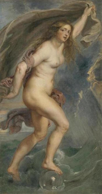 "Fortuna" by Peter Paul Rubens (1636-38), oil on canvas.