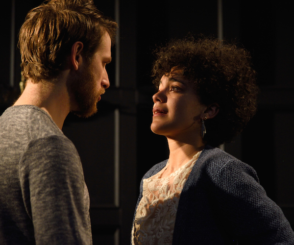 Alex Hanna (Mr. Rochester) and Camila Canó-Flaviá (Jane ) in the Chester Theatre production of "My Jane." Photo: CTC