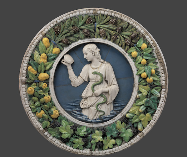Prudence Andrea della Robbia (Italian (Florentine), 1435–1525) Ca. 1475 Glazed terracotta *Lent by the Metropolitan Museum of Art, Purchase, Joseph Pulitzer Bequest, 1921 (21.116) Photo: Courtesy, Museum of Fine Arts, Boston