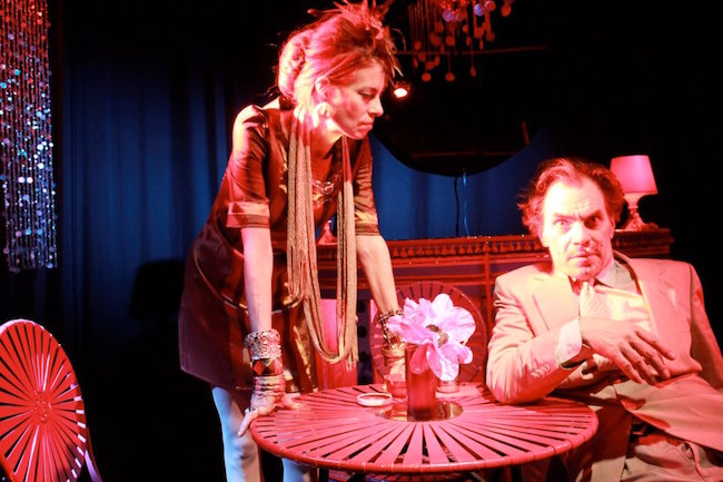 Regina Bartkoff and Charles Schick in a scene from the upcoming production of "In the Bar of a Tokyo Hotel." Photo: Romy Ashby.