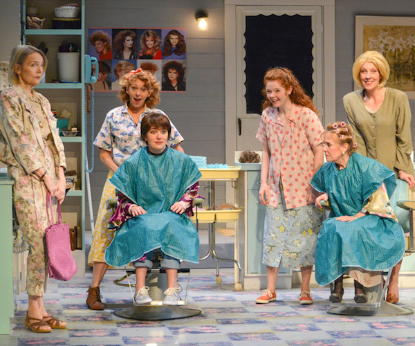 The cast of the Peterborugh playersSteel Magnolias. From left to right: Pamela White, Brenny Rabine, Katelyn Manfre, Kathy Manfre and Lisa Bostnar. Photo: Courtesy of Peterborough Players.