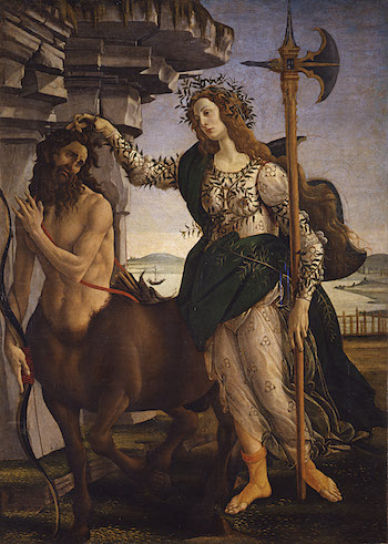 Minerva and the Centaur, 1444 or 1445-1510, *Uffizi Gallery. Photo: courtesy, Museum of Fine Arts, Boston.