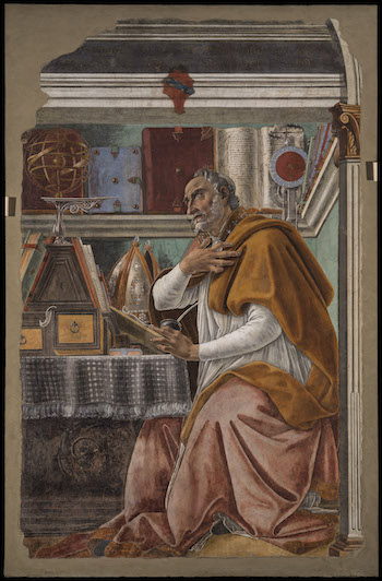 Saint Augustine in his Study, Sandro Botticelli. Church of All Saints (Ognissanti). Photo: courtesy of the Museum of Fine Arts, Boston