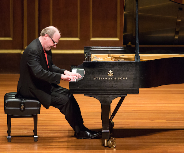 Pianist Marc-André Hamelin in his Celebrity Series of Boston recital Friday night at NEC's Jordan Hall. Photo: Robert Torres.