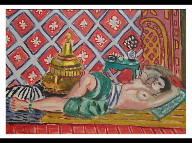 Henri Matisse, "Reclining Odalisque." 1926, Oil on Canvas. Photo: Boston Museum of Fine Arts. 