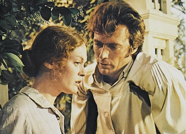 Clint Eastwood and Elizabeth Hartman in a scene from the 1971 version of "The Beguiled." 