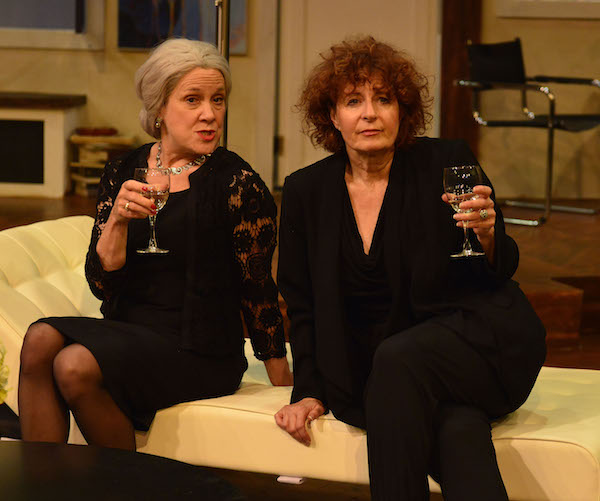 Debra Wise and Paula Plum in the Gloucester Stage Company production of "Out of the Mouths of Babes." Photo:  Gary Ng.