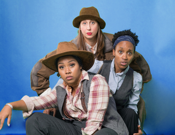 Some of the explorers in "Men on Boats." Veronika Duerr, Robin Javonne Smith, and Ally Dawson.   Photo: Nile Hawver/Nile Scott Shots.