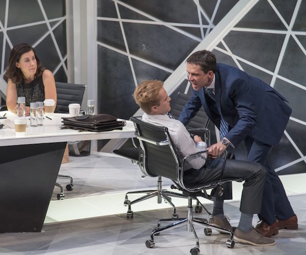 L-R: Christine Hamel, Jake Murphy, and Lewis D. Wheeler in the New Rep production of "Ideation." Photo: Andrew Brilliant / Brilliant Pictures.