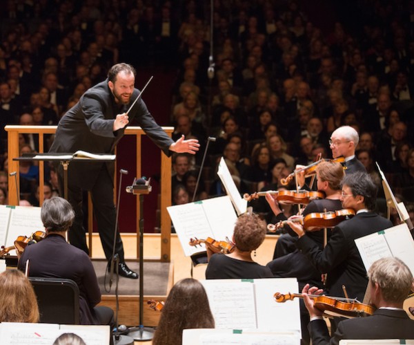 Andris Nelsons conducting the Boston Symphony Orchestra on Opening Night. Photo: courtesy of the BSO.