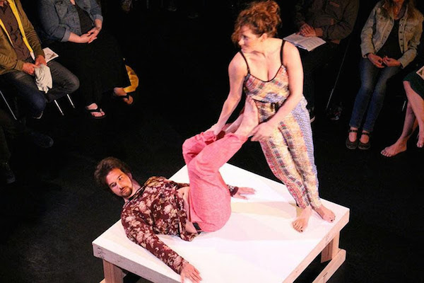 mage: Sarah Mae Gibbons and Michael Figueroa perform in Tiny & Short. Photo: Lindsey LaPointe.