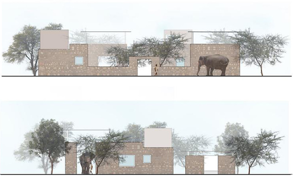 Elephant Housing Elevation by RMA Architects, Drawing by RMA Architects.