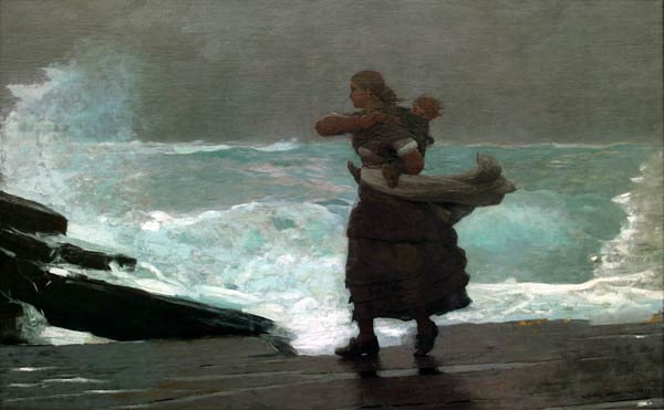 Winslow Homer, The Gale, 1883-93, American, 1836-1910, Oil on canvas,