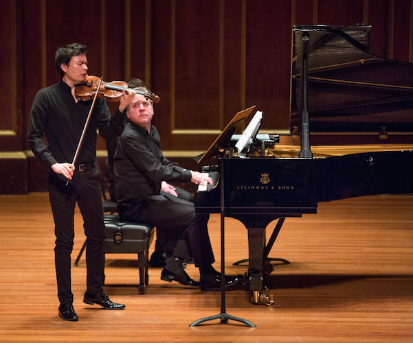 Jeremy Denk and Stefan Jackiw performed an all-Ives program at NEC