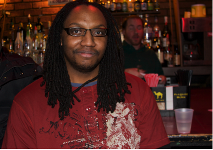 Leslie McIntosh, featured performer at The Cantab Lounge’s Weekly Poetry Slam