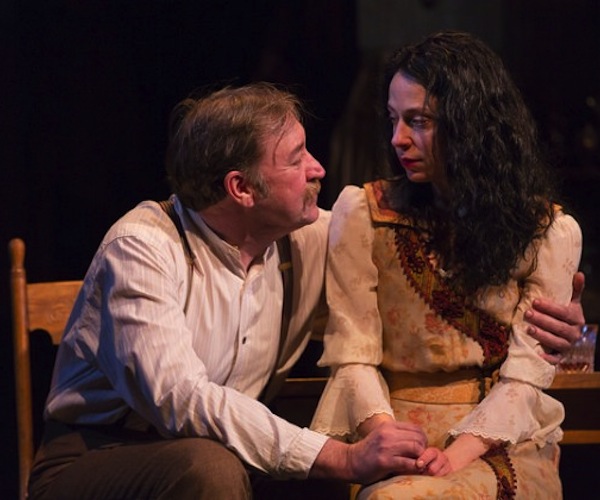 Christopher Donahue and Kathleen McElfresh in the Huntington Theatre Company production of the moving Irish drama The Second Girl by Ronan Noone, directed by Campbell Scott, playing January 16 – February 21, 2015 at the South End/Calderwood Pavilion at the BCA. Photo: T. Charles Erickson