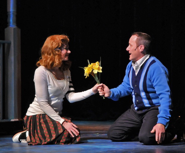 Aimee Doherty and Steven Goldstein in the SpeakEasy Stage Company production of "Big Fish." Photo: Craig Bailey/Perspective Photo.