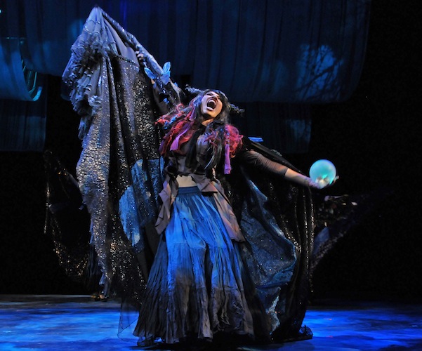 Aubin Wise as the Witch in the SpeakEasy Stage Company production of "Big Fish." Photo: Craig Bailey/Perspective Photo.