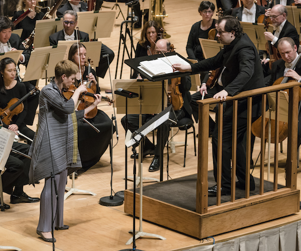 Andris Nelsons leads a performance of Berg’s Violin Concerto with the Boston Symphony Orchestra, featuring violinist Isabelle Faust. Photo: Lisa Voll.