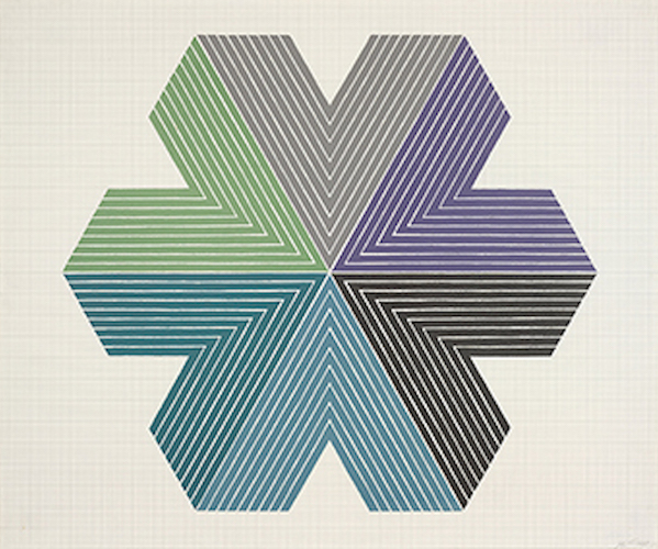 Star of Persia (1967), from Star of Persia Series by Frank Stella, Lithograph on English graph paper. Photo Addison Gallery of American Art.