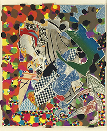 "A Bower in the Arsacides" (1993) by Frank Stella, lithograph, etching, aquatint, relief, collagraph on white TGL, handmade paper. Photo Addison Gallery of American Art