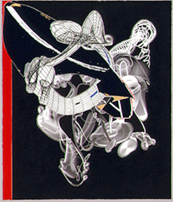 "Schwarze Weisheit for D.J.," (2000), by Frank Stella, lithograph, etching, aquatint, relief and embossing on paper, Photo: Addison Gallery of American Art