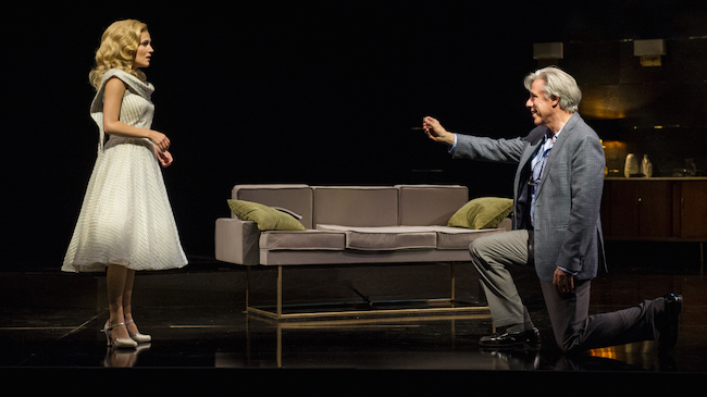 Lora Lee Gayer (Billie Hathaway) and Jeff McCarthy (Joseph Lindy) star in "A Legendary Romance" at the Williamstown Theatre Festival. Photo: Daniel Rader.